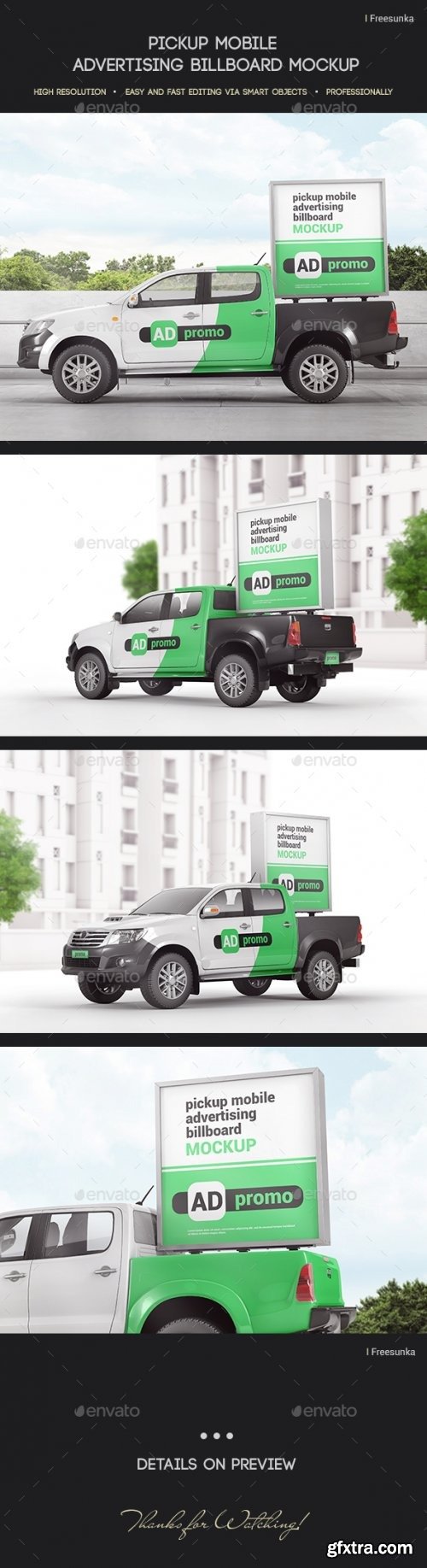 GraphicRiver - Pickup Mobile Advertising Billboard Mockup 27681518