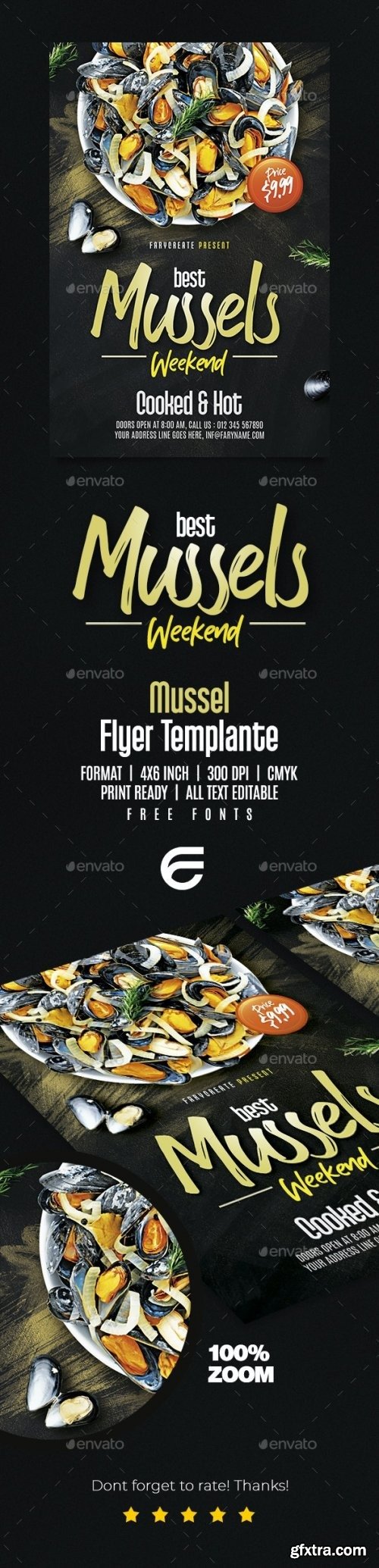 GraphicRiver - Mussels Seafood Flyer Template 26093306