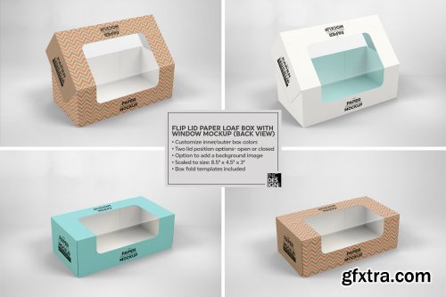 CreativeMarket - Flip Top Loaf Box Packaging Mockup 5357944