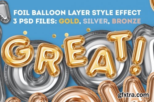 CreativeMarket - Foil Balloon Layer Style Effect 5654159