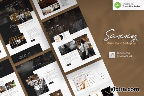 ThemeForest - Saxxy v1.0.1 - Music Band & Musician Elementor Template Kit - 30275891