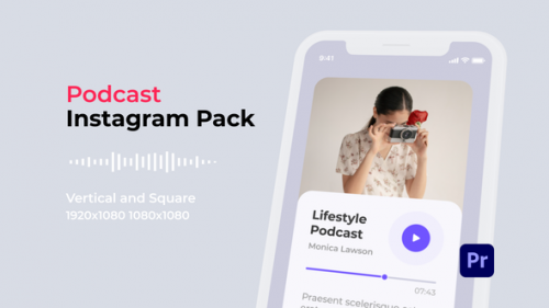 Videohive - Podcast Instagram Pack | Vertical and Square for Premiere Pro - 33486583 - 33486583
