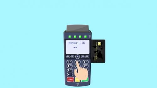 Videohive - Paying with credit card on POS Terminal Machine - 33547143 - 33547143