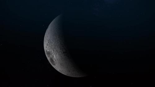 Videohive - Moon And Dark Side In Deep Space - 33547463 - 33547463