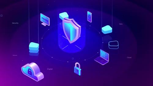 Videohive - Cyber Security Infographic With Text - 33548707 - 33548707