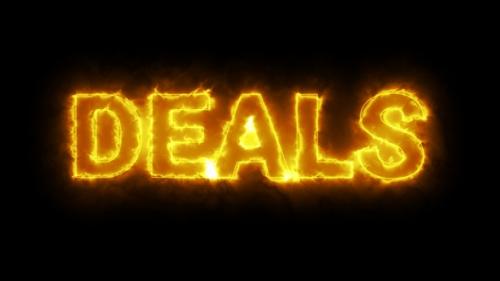 Videohive - Burning Deals Text Overlay With Fire Flame - 33549772 - 33549772