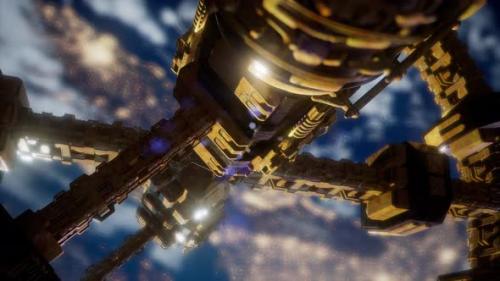 Videohive - International Space Station in Outer Space Over the Planet Earth - 33521378 - 33521378