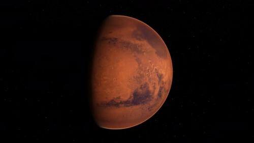 Videohive - Red Planet Mars in the Starry Sky - 33521408 - 33521408