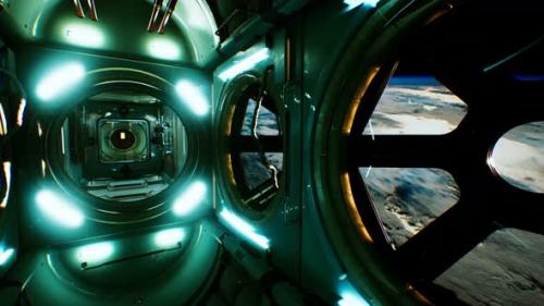 Videohive - Dark Space Ship Futuristic Interior - 33521449 - 33521449