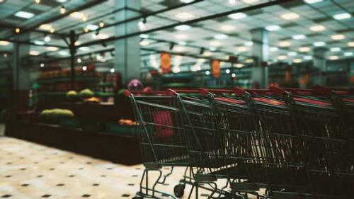 Videohive - Covid19 Epidemic and Empty Supermarket - 33521476 - 33521476
