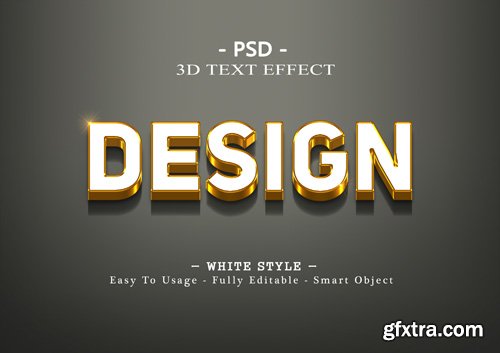 Design 3d text effect Premium Psd