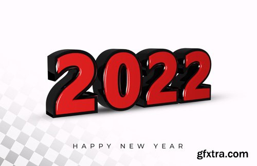 3d rendering of 2022 text effect Premium Psd