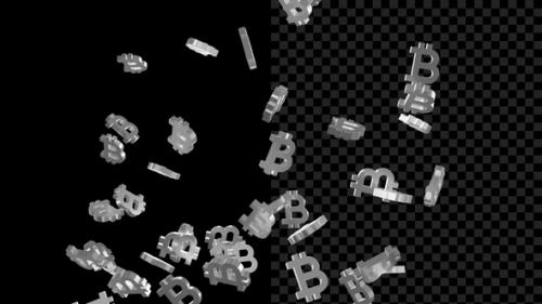 Videohive - Flying Crypto Currency Symbols Bitcoin V5 - 33523193 - 33523193