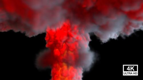 Videohive - Lava Fire With Smoke Streaming And Spreading To Ceiling - 33523198 - 33523198