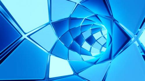 Videohive - Hypnotic Endless Tunnel, 3D Blue Sci-Fi VJ Loop Motion Graphics - 33525603 - 33525603