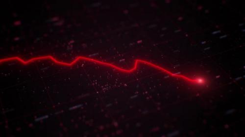 Videohive - Red graph fall down - 33546155 - 33546155