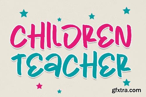 Children Teacher Font 