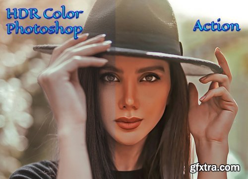 CreativeMarket - HDR Color Photoshop Action 4653732