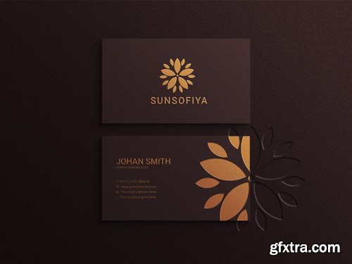 Modern and luxury business card mockup Premium Psd