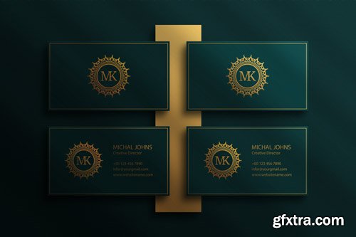 Photoshop business card mockup with shadow overlay design Premium Psd