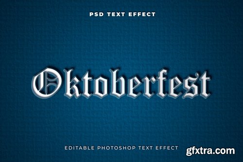 Oktoberfest text effect template psd