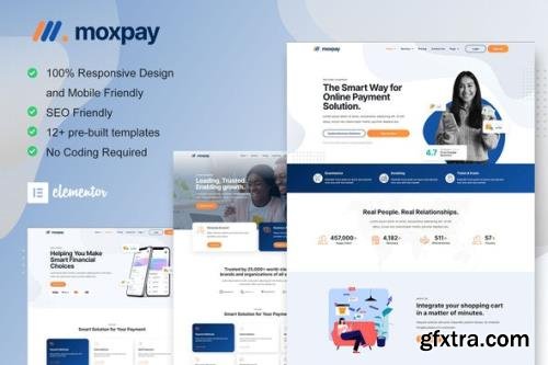 ThemeForest - Moxpay v1.0.0 - Online Payment Gateway Elementor Template Kit - 33552827