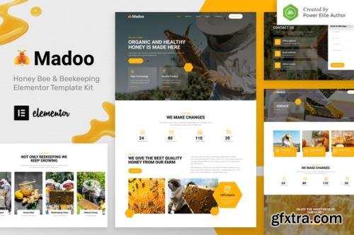 ThemeForest - Madoo v1.0.0 - Honey Bee & Beekeeping Elementor Template Kit - 33597421