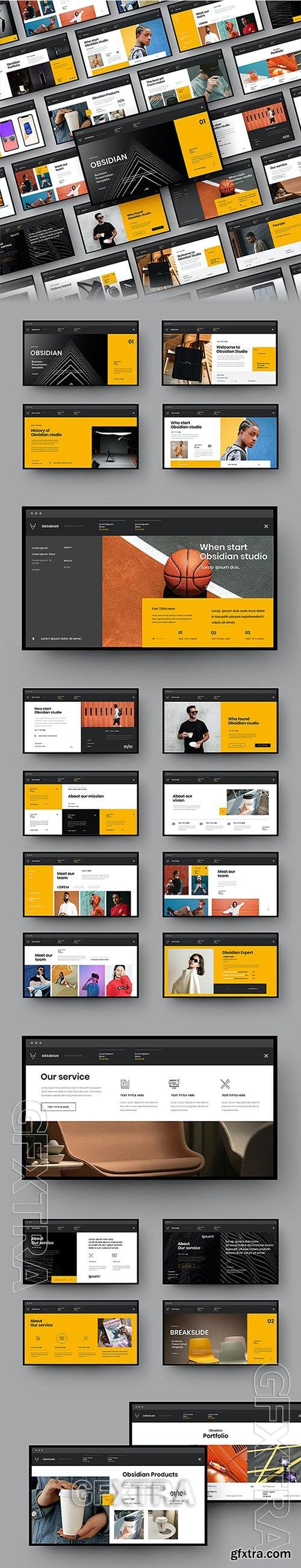 Obsidian – Business Powerpoint, Keynote and Google Slides Template