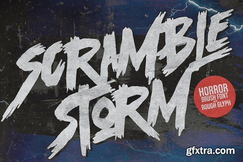 Scramble Storm - Horror brush Font