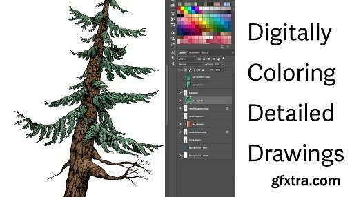 Digitally Coloring Detailed Illustrations: From Sketch to Print or Web