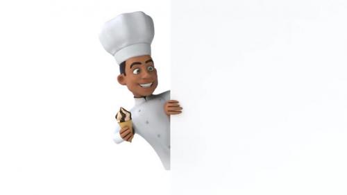 Videohive - Fun 3D cartoon chef with an Ice Cream - 33588021 - 33588021