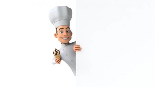 Videohive - Fun 3D cartoon chef with an Ice Cream - 33588022 - 33588022