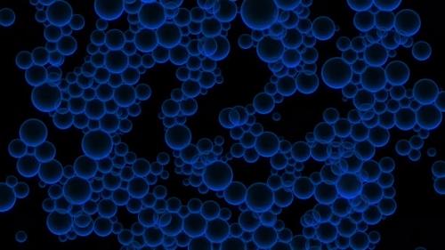 Videohive - Oil blue drops moving in water. Abstract background - 33591883 - 33591883