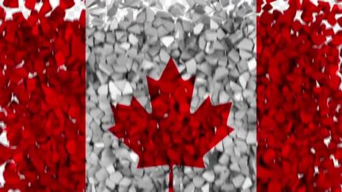 Videohive - Canada Flag Breaking Rocks Transition - 33596790 - 33596790