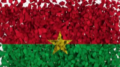 Videohive - Burkina Faso Flag Breaking Rocks Transition - 33599677 - 33599677