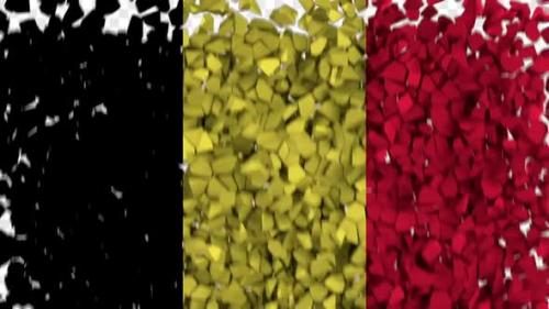 Videohive - Belgium Flag Breaking Rocks Transition - 33599681 - 33599681