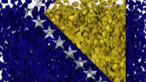 Videohive - Bosnia and Herzegovina Flag Breaking Rocks Transition - 33599683 - 33599683