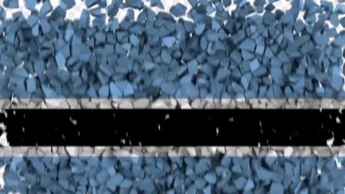 Videohive - Botswana Flag Breaking Rocks Transition - 33599684 - 33599684