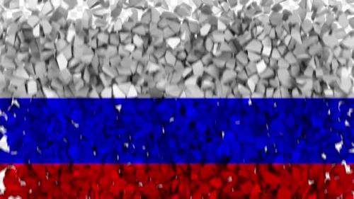 Videohive - Russia Flag Breaking Rocks Transition - 33620106 - 33620106