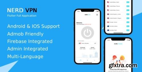CodeCanyon - Nerd VPN v4.0 - Flutter VPN Full Application with IAP, Integrated with Backend and Admin Panel - 28722345