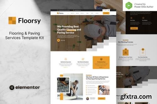 ThemeForest - Floorsy v1.0.0 - Flooring & Paving Services Elementor Template Kit - 33621727