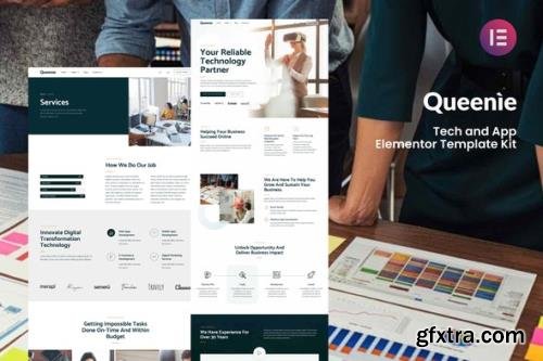 ThemeForest - Queenie v1.0.0 - Tech & App Elementor Template Kit - 33594250