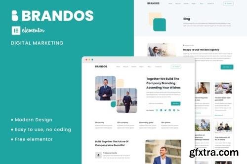 ThemeForest - Brandos v1.0.0 - Digital Marketing Elementor Template Kit - 33595092