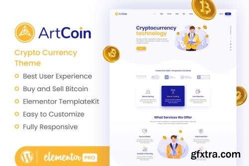 ThemeForest - ArtCoin v1.0.1 - Bitcoin & Cryptocurrency Elementor Template Kit - 33576132