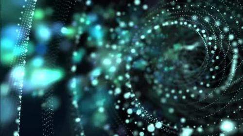 Videohive - Abstract lights blue and green futuristic particles - 33472893 - 33472893