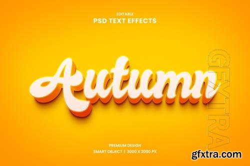 Autumn 3d text effect Premium Psd