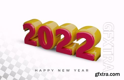 2022 new year 3d alphabet text effect psd