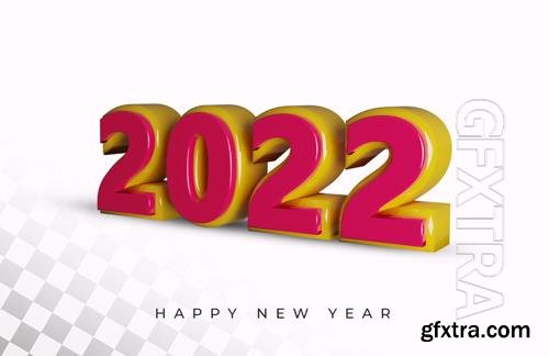 3d  2022 new year render alphabet text effect Premium Psd