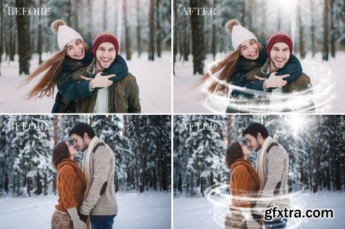 CreativeMarket - Magical Winter photo overlays 5460759