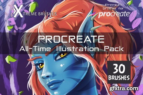 CreativeMarket - Procreate All-Time Illustration Pack 4477180